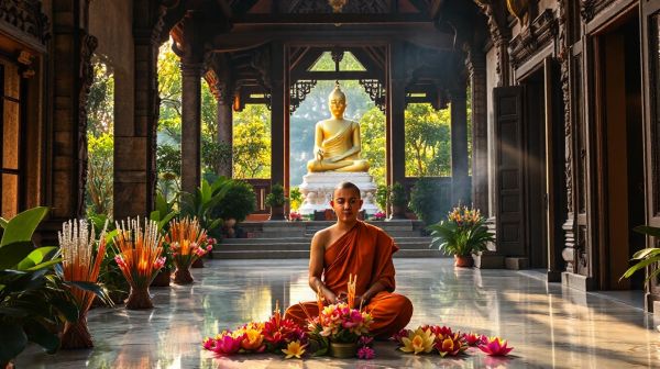 Entdecke idyllische Meditationsorte in thailändischen Tempeln
